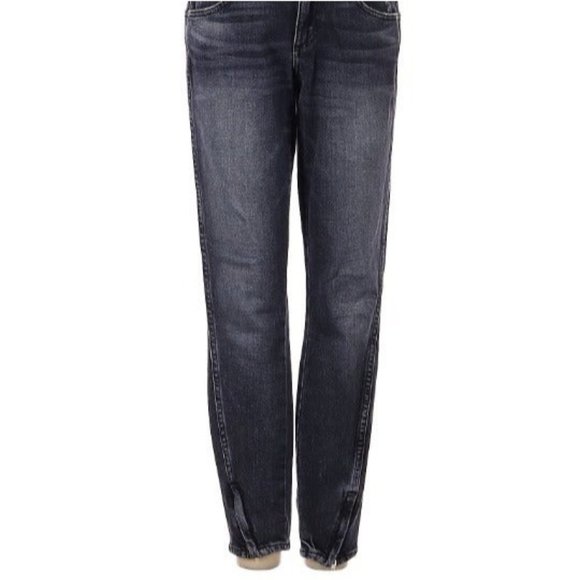 AMO Denim Twist Zip Skinny Jeans in Smoke 25 - Picture 12 of 12